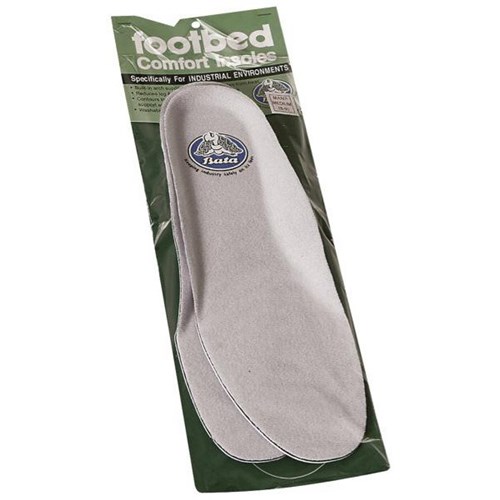 Bata Footbed Comfort Insoles Grey Size 4, Pair