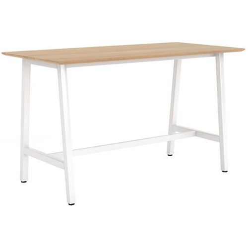 1800x900mm Solid Beech Top/White Frame