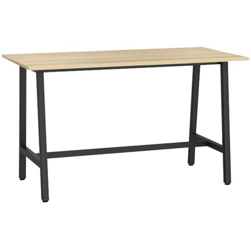 Cubit Bar Leaner Table 1800mm Atlantic Oak/Black