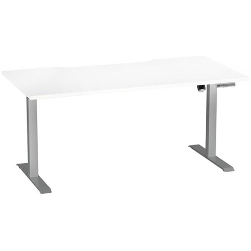 Breeze Active Electric Height Adjustable Desk No Bluetooth 1600mm White/Silver