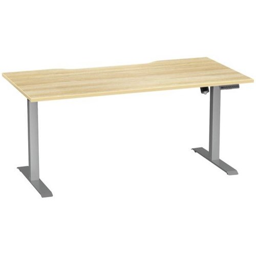 Breeze Pro Active Electric Height Adjustable Desk No Bluetooth 1600mm Atlantic Oak/Silver