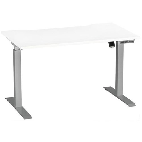 Breeze Pro Active Electric Height Adjustable Desk No Bluetooth 1200mm White/Silver