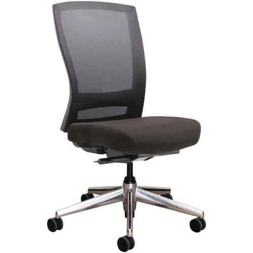 Buro Mentor Synchron Chair Mesh Back Black/Polished Aluminium