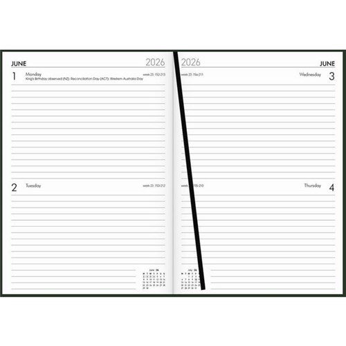 Collins A52F Mid Year Farmers Diary A5 2 Days Per Page 1 June 2026 to 30 June 2027 Green