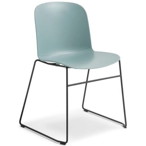 Adapt Visitor Chair Sled Base Light Blue/Black