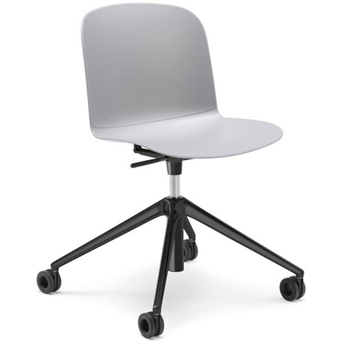 Adapt Visitor Chair 4 Point Swivel Base Grey/Black