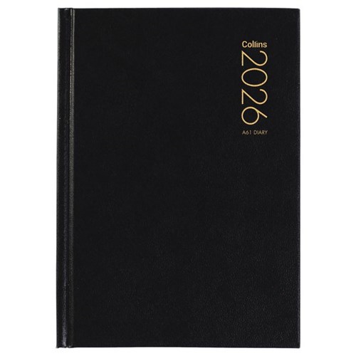 Collins A61 Pocket Diary A6 1 Day Per Page 2026 Black