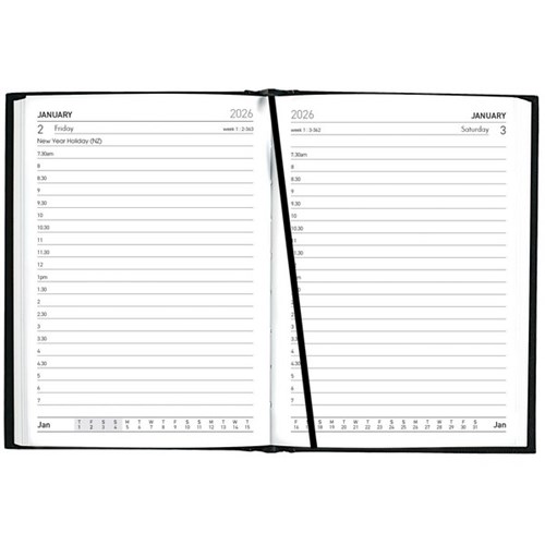 Collins A61 Pocket Diary A6 1 Day Per Page 2026 Black