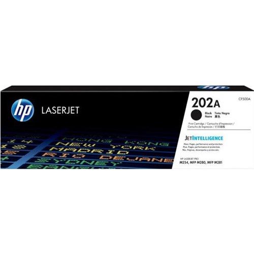 HP 202A Black Laser Toner Cartridge CF500A