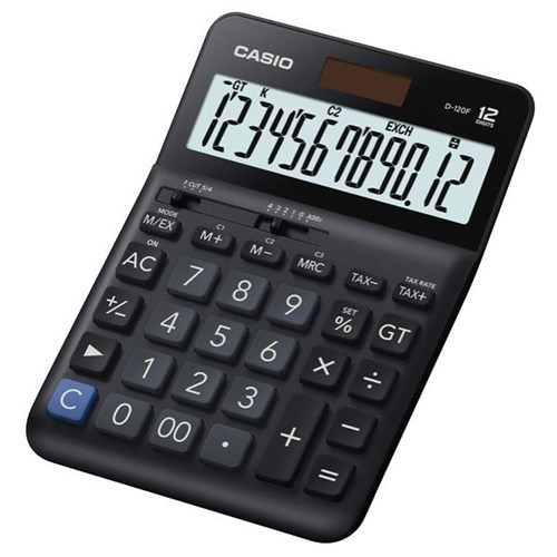 Casio D120F Desktop Calculator Biz Style Black OfficeMax NZ