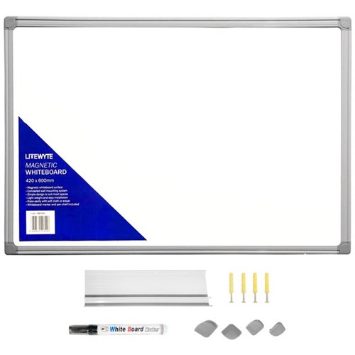Litewyte Acrylic Whiteboard Magnetic 420 x 600mm
