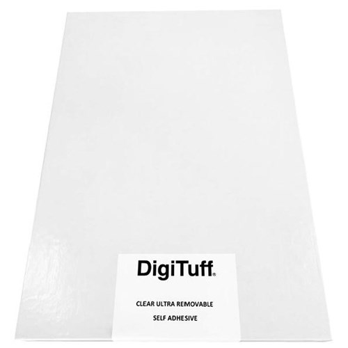Digituff A4 238gsm Clear Ultra Removable Self Adhesive Paper, Pack of 50