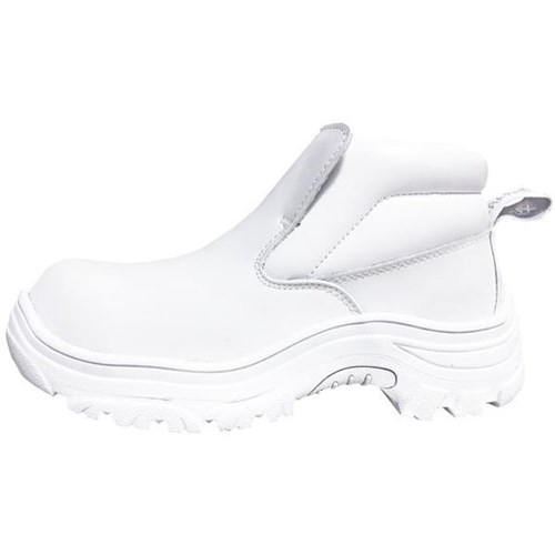 Paraflex Slip On Safety Boots White Sole Soft Collar Size 10 White
