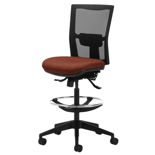 Team Air Highlift Task Chair Mesh Back 2 Lever Footring Keylargo Fabric/Cherry