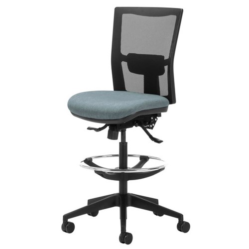 Team Air Highlift Task Chair Mesh Back 2 Lever Footring Keylargo Fabric/Sky