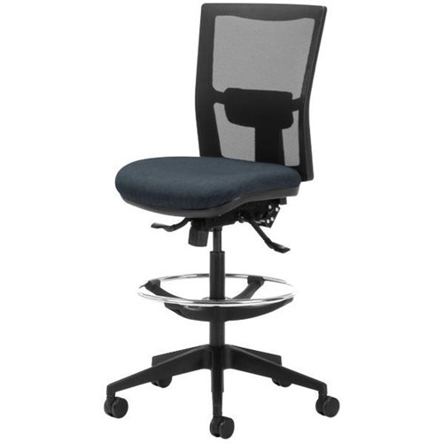 Team Air Highlift Task Chair Mesh Back 2 Lever Footring Keylargo Fabric/Storm
