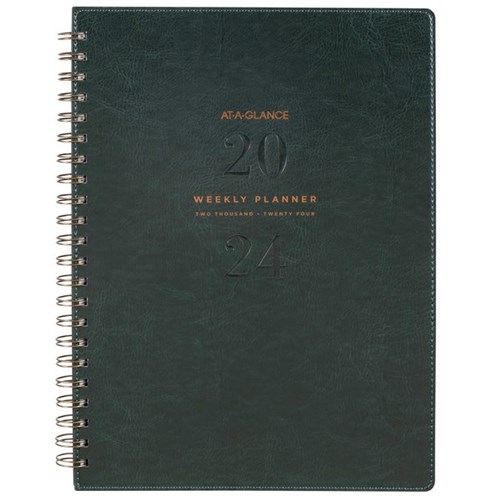 At-A-Glance A4 Diary Planner Week/Month PU 2024 Green