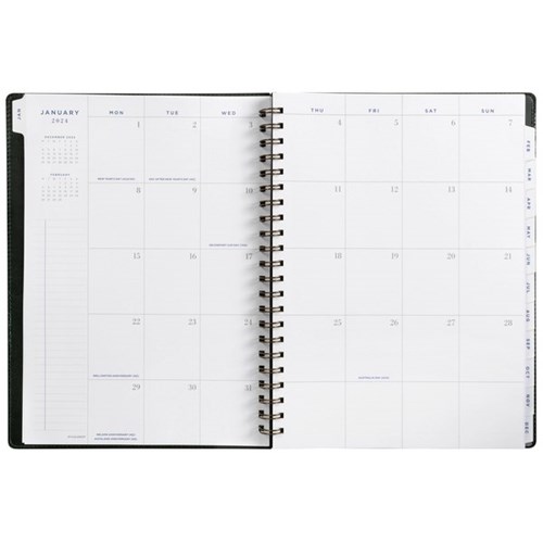 At-A-Glance A4 Diary Planner Week/Month PU 2024 Green