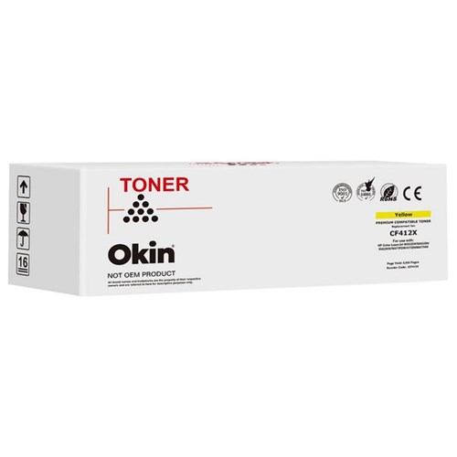 Okin Laser Toner Cartridge Compatible CF412X 410X Yellow