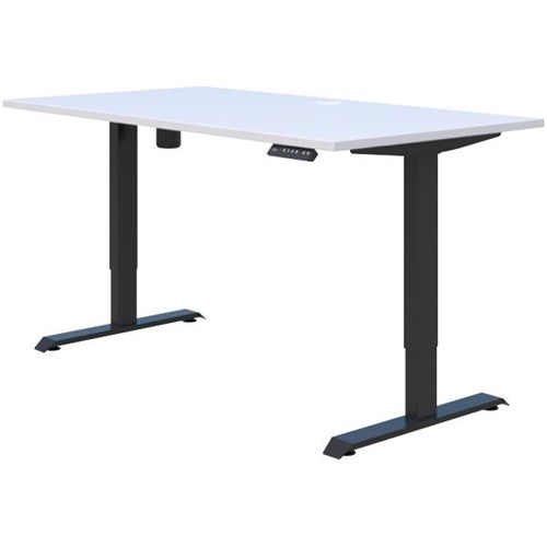 Duo II Electric Height Adjustable Desk 1500x800mm Snowdrift/Black