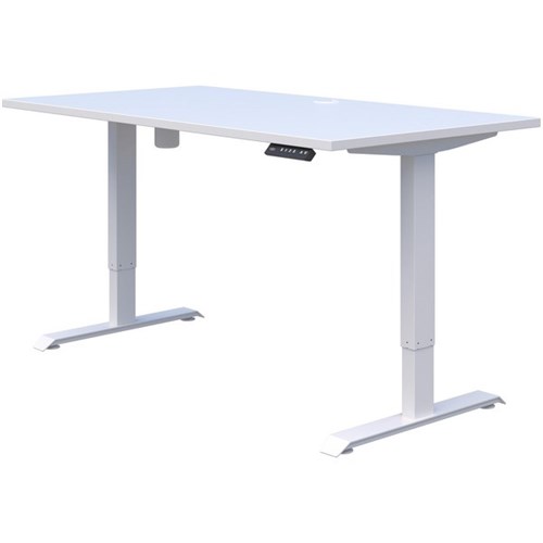 Duo II Electric Height Adjustable Desk 1500x800mm Snowdrift/White