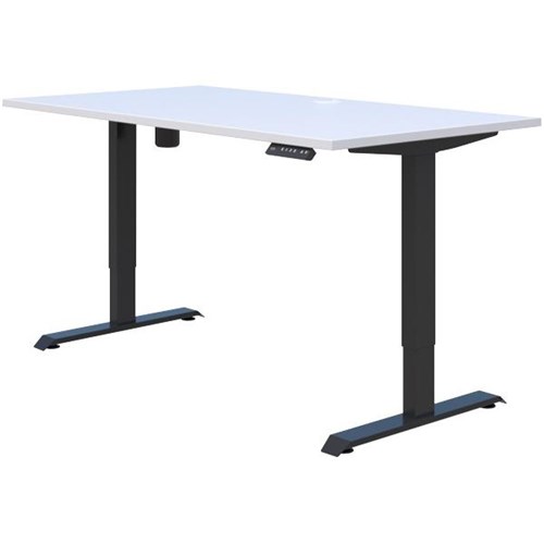 Duo II Electric Height Adjustable Desk 1800x800mm Snowdrift/Black