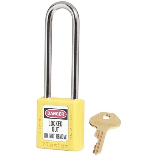 Master Lock Zenex Nylon Safety Padlock 78mm Yellow