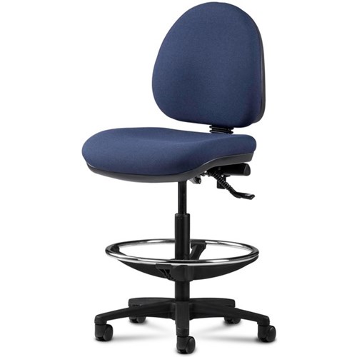 Logic Tech Mid Back 2 Lever High Lift Chair With Foot Ring Fabric/Navy