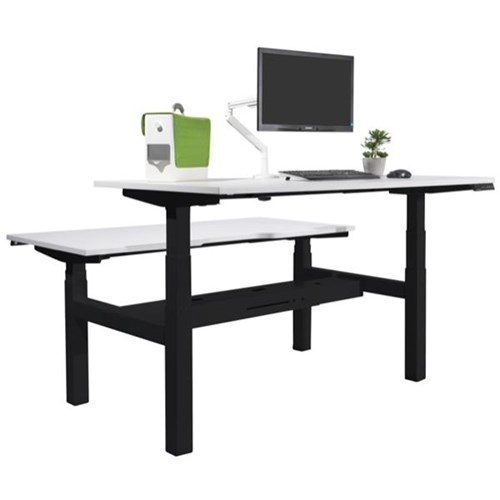Tidal Premium 2 User Electric Height Adjustable Desk 1800mm Snowdrift/Black
