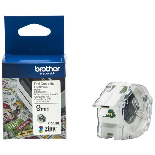 Brother Continuous Full Colour Label Roll Cassette CZ1001 9mm x 5m