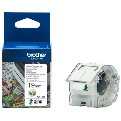 Brother Continuous Full Colour Label Roll Cassette CZ1003 19mm x 5m 
