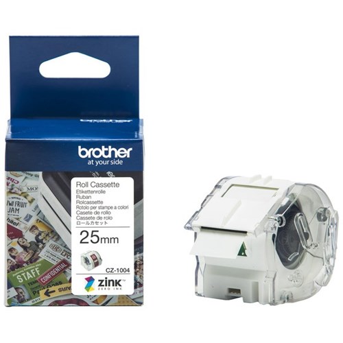 Brother Continuous Full Colour Label Roll Cassette CCZ1004 25mm x 5m