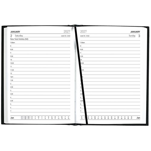 Collins A61 Pocket Diary A6 1 Day Per Page 2027 Black