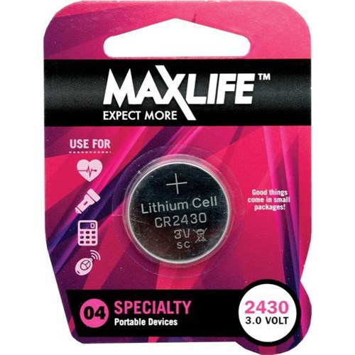 Maxlife CR2430 Lithium Battery 3V