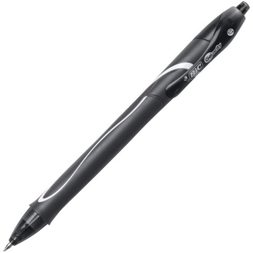 BIC Gelocity Black Retractable Rollerball Gel Pen 0.7mm OfficeMax NZ