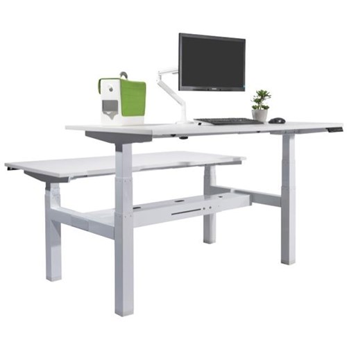 Tidal Premium 2 User Electric Height Adjustable Desk 1800mm Snowdrift/White