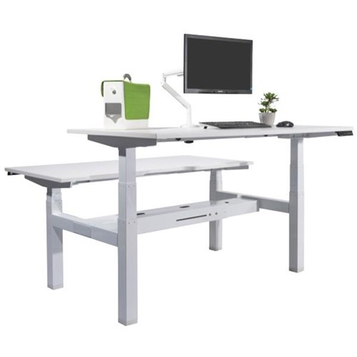 Tidal Premium 2 User Electric Height Adjustable Desk 1800mm Snowdrift