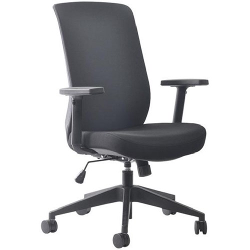 Mondo Gene Office Task Chair With Arms High Back Dark Grey Fabric