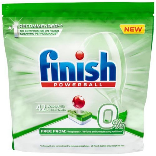 Finish Auto Dishwashing Tablets 0%, Pack of 42
