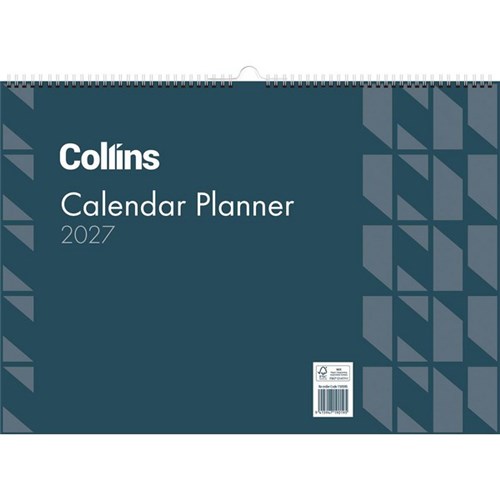 Collins Colplan Wiro Wall Calendar 1 Month To View 2027