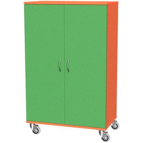 Zealand Mobile Cupboard Orange/Green 800x450x1200mm