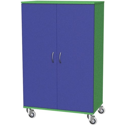 Zealand Mobile Locking Cupboard Green/Blue 800x450x1200mm