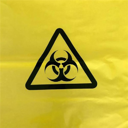 Biohazard Bag Yellow 360 x 710mm 50 Micron, Pack of 50