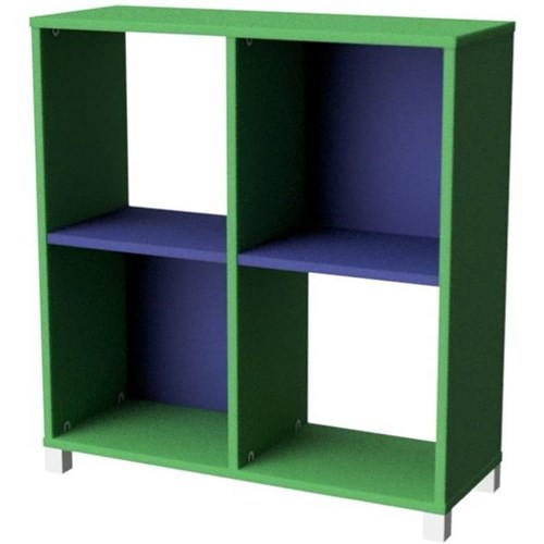 Zealand 4 Cube Storage Unit Green/Blue 800x300x850mm OfficeMax NZ