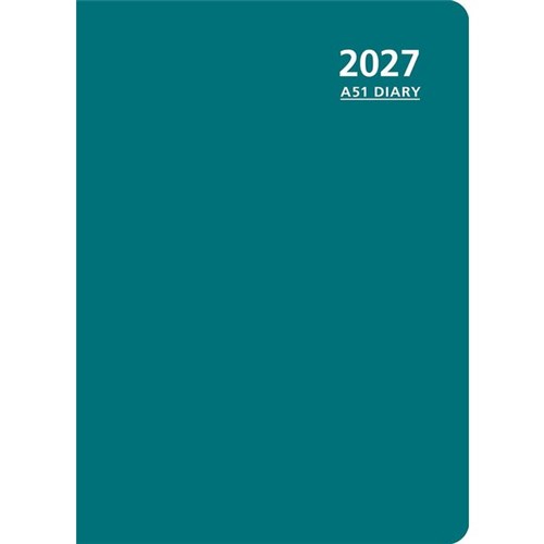 OfficeMax A51 1/2 Hour Appointment Diary A5 1 Day Per Page 2027 Green