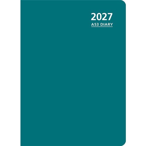 OfficeMax A53 1 Hour Appointment Diary A5 Week To View 2027 Green