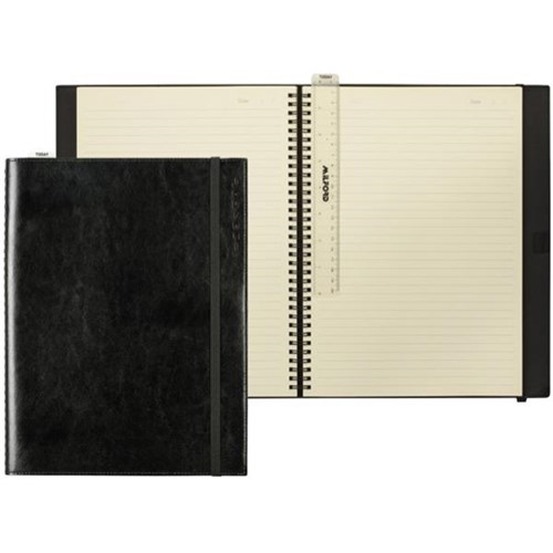 Milford A4 Platinum Executive Journal Notebook Wiro Black 256 Pages