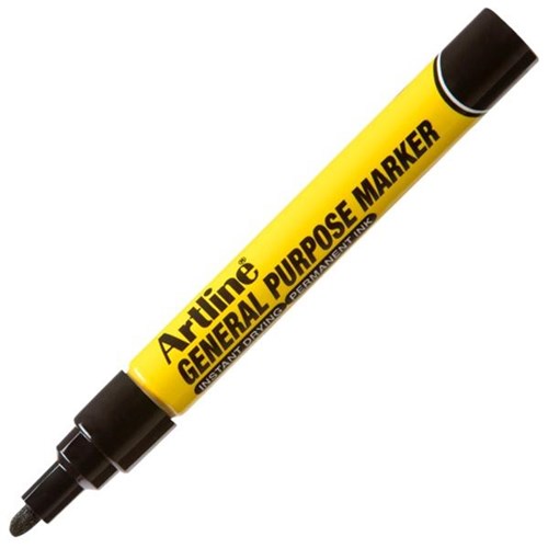 Artline Black General Purpose Permanent Marker Bullet Tip OfficeMax NZ
