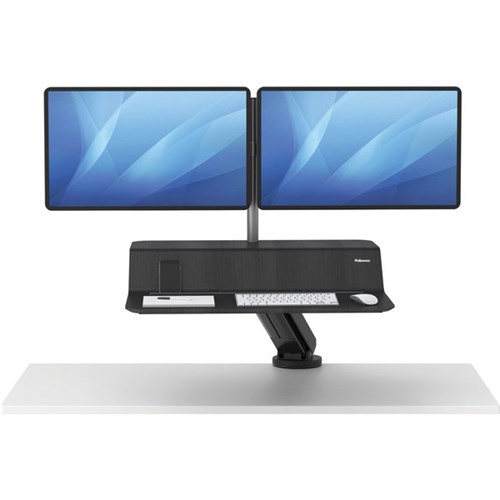 Fellowes Lotus RT Sit Stand Dual Workstation Black