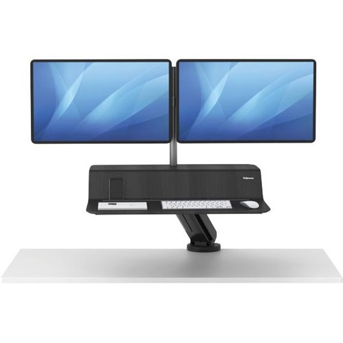 Fellowes Lotus RT Sit Stand Dual Workstation Black